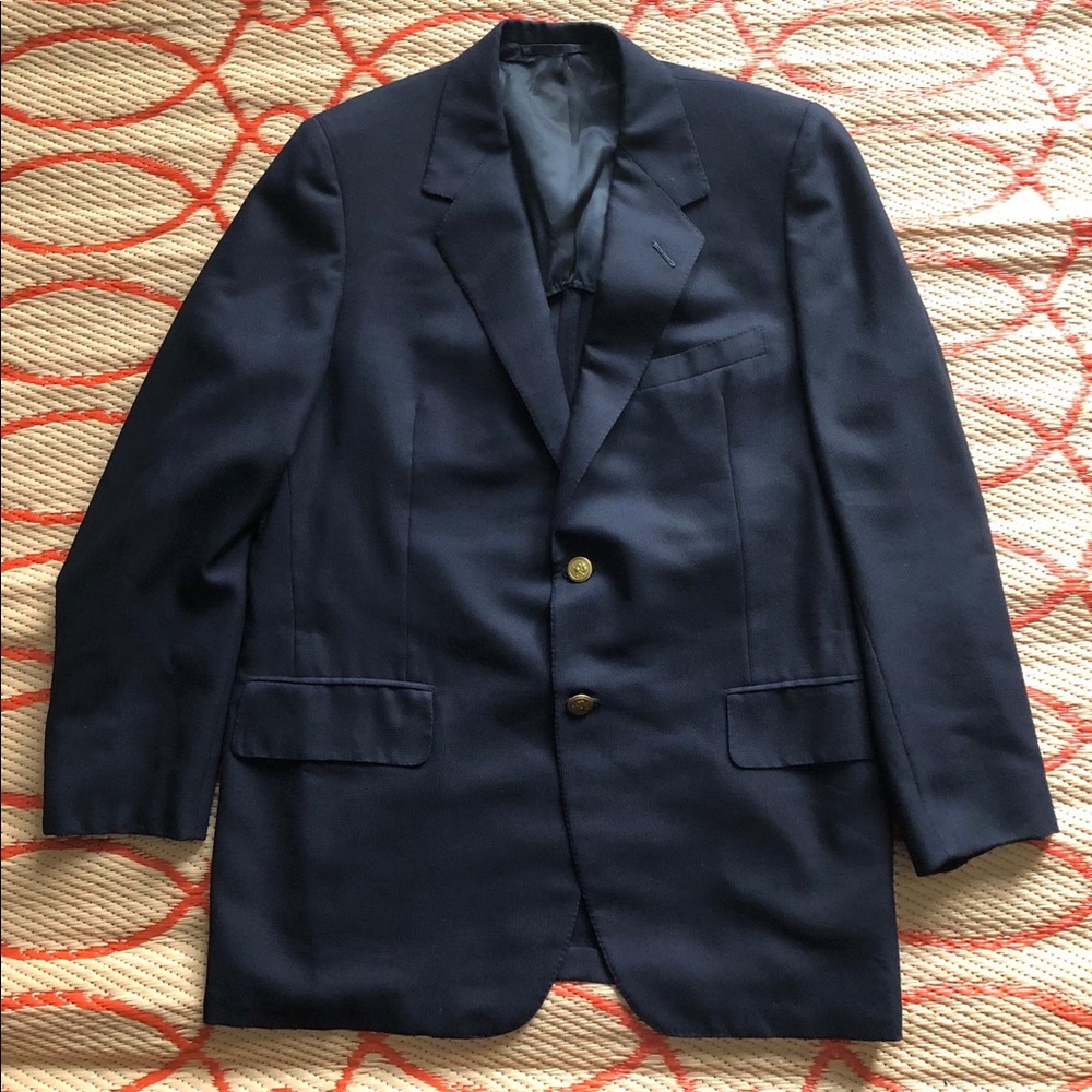 Oxxford Clothes Navy Blue Sport Coat